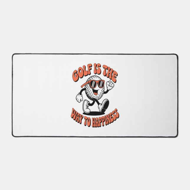 Alfrombrillas De Escritorio Mascota de bolas de golf alegre (Anverso)