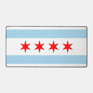 Alfrombrillas De Escritorio Mat de escritorio con bandera de Chicago, Estados 