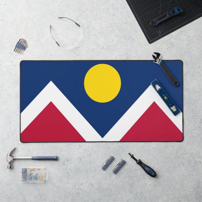 Alfrombrillas De Escritorio Mat de escritorio con bandera de Denver, Estados U (Puesto de trabajo)