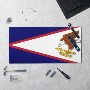 Alfrombrillas De Escritorio Mat de escritorio con bandera de Samoa Americana, 