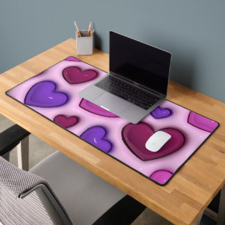 Alfrombrillas De Escritorio Mat De Escritorio Con Corazones Glossy 3D