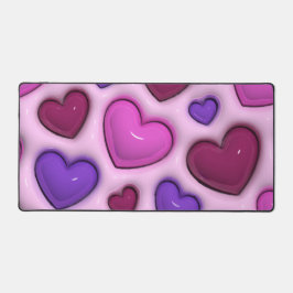 Alfrombrillas De Escritorio Mat De Escritorio Con Corazones Glossy 3D