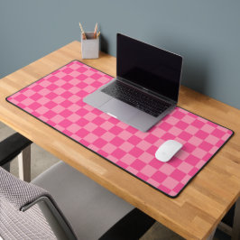 Alfrombrillas De Escritorio Mat de escritorio de la mesa del chequeador rosa c