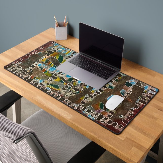 Alfrombrillas De Escritorio Mat de escritorio en tonos grises marrones blues & (Oficina 2)