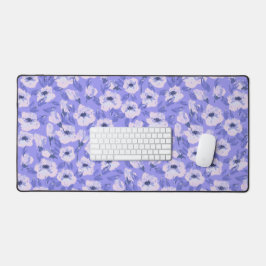Alfrombrillas De Escritorio Mat de escritorio estético floral púrpura