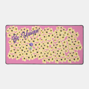 Alfrombrillas De Escritorio Mat de escritorio floral "Be Unique"