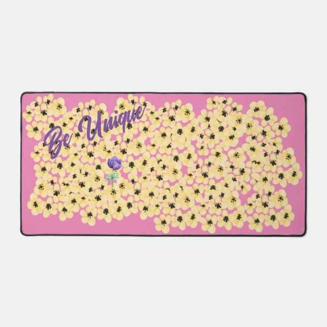 Alfrombrillas De Escritorio Mat de escritorio floral "Be Unique" (Anverso)