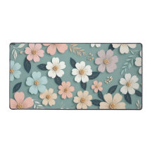 Mat de escritorio floral - Nombre personalizado De