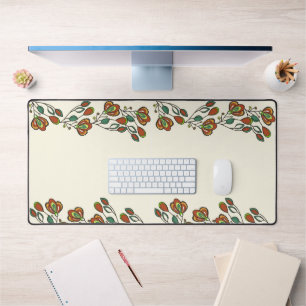 Alfrombrillas De Escritorio Mat De Escritorio Floral - Patrón De Flor Infinito
