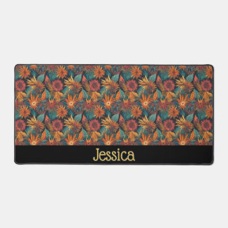 Alfrombrillas De Escritorio Mat de escritorio floral personalizado