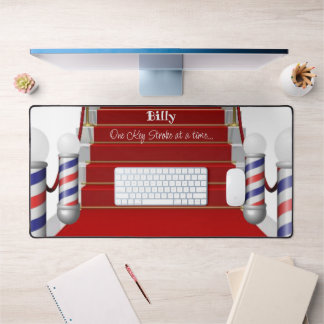 Alfrombrillas De Escritorio Mat de escritorio personalizado para el peluquero 