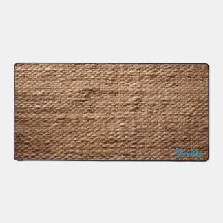 Alfrombrillas De Escritorio Mat de la mesa de la mesa de la cubierta Burlap pe