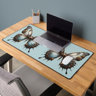 Alfrombrillas De Escritorio Mat de la mesa de mariposa de Steampunk