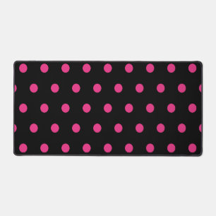 Alfrombrillas De Escritorio Mat de la mesa de Punto de Polka (rosa negro y neó