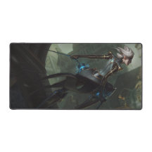 Mat del escritorio de juegos de sombra de acero |