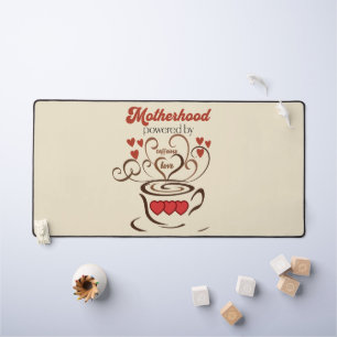 Alfrombrillas De Escritorio Maternidad Vintage Amor y café con corazón rojo