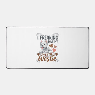 Alfrombrillas De Escritorio Me encantan los corazones y patas de perro Westie_