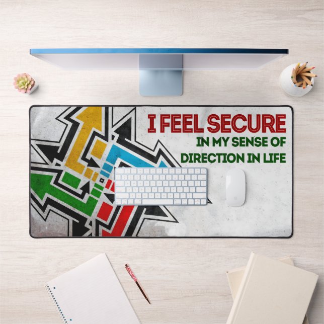 Alfrombrillas De Escritorio "Me siento segura" Motivación Afirmación (Oficina 1)