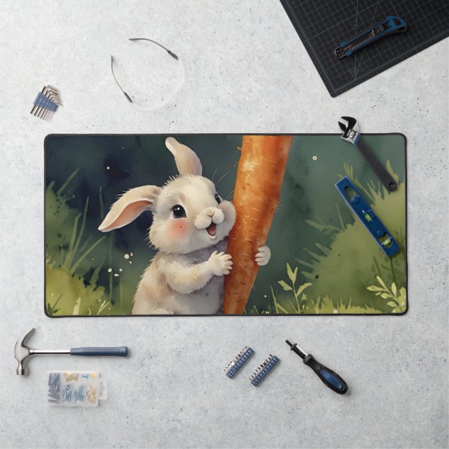 Alfrombrillas De Escritorio Meadow Bunny Dreams: Whimsical Desk Mat (Puesto de trabajo)