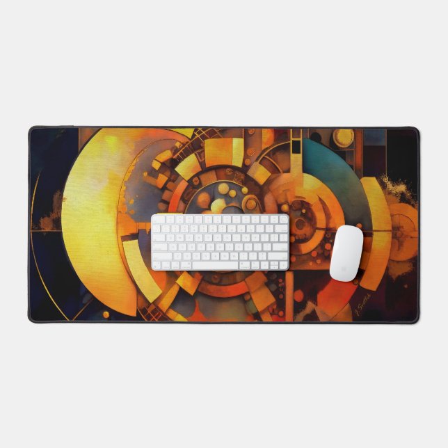 Alfrombrillas De Escritorio Mecanismo Solar Steampunk Abstracto (Teclado y ratón)