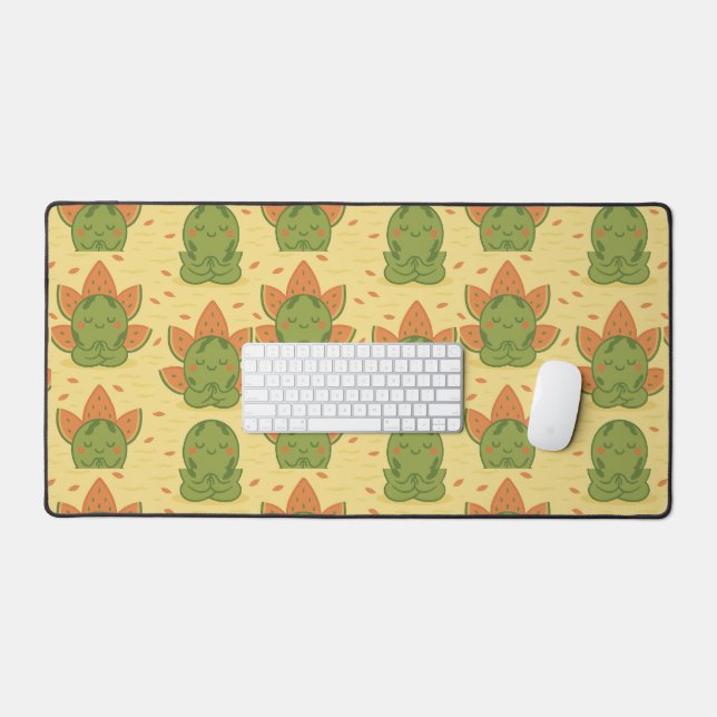 Alfrombrillas De Escritorio Meditadores de Sandía Zen  (Teclado y ratón)
