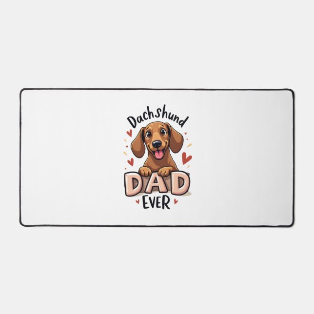 Alfrombrillas De Escritorio Mejor Dachshund Dad Ever T Shirt (Anverso)
