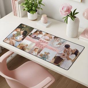 Alfrombrillas De Escritorio Mejor Mamá de Collage de fotos de familia Pink Woo