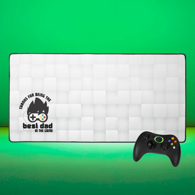 Alfrombrillas De Escritorio Mejor papá en el juego Digital Grey Desk Mat (Gaming Dad Desk Mat Mouse Pad)