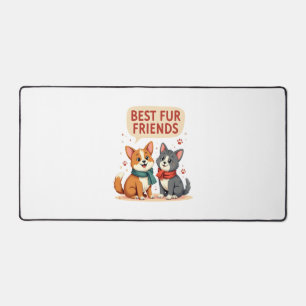 Alfrombrillas De Escritorio Mejores amigos de pelaje vintage gato y perro de d