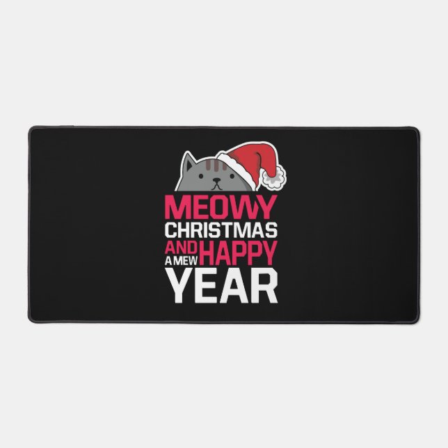 Alfrombrillas De Escritorio Meowy Navidades y Feliz Año Nuevo (Anverso)