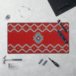 Alfrombrillas De Escritorio Mesetas del Suroeste Rojo y Turquesa