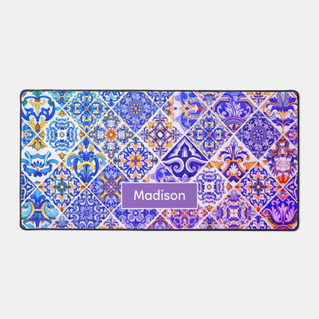 Alfrombrillas De Escritorio mexicano, marroquí, siciliano, morado mediterráneo (Anverso)