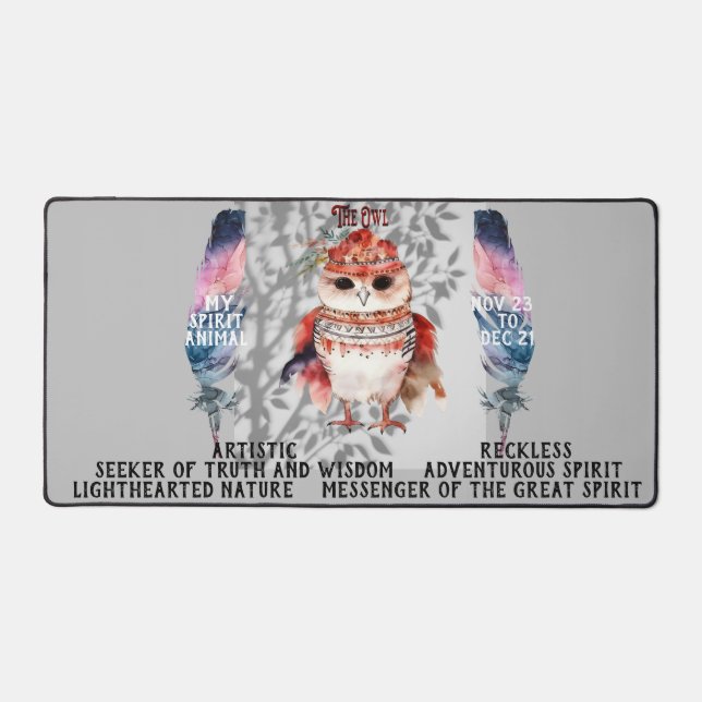 Alfrombrillas De Escritorio "Mi animal espiritual" La lechuza Nov - Dic (Anverso)