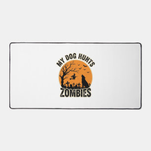 Alfrombrillas De Escritorio Mi perro caza zombies Diseño vintage de perro de H