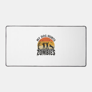 Alfrombrillas De Escritorio Mi perro caza zombies vintage arte de perro de Hal