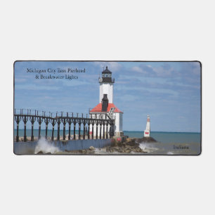 Alfrombrillas De Escritorio Michigan City East Pierhead & Breakwater Lights