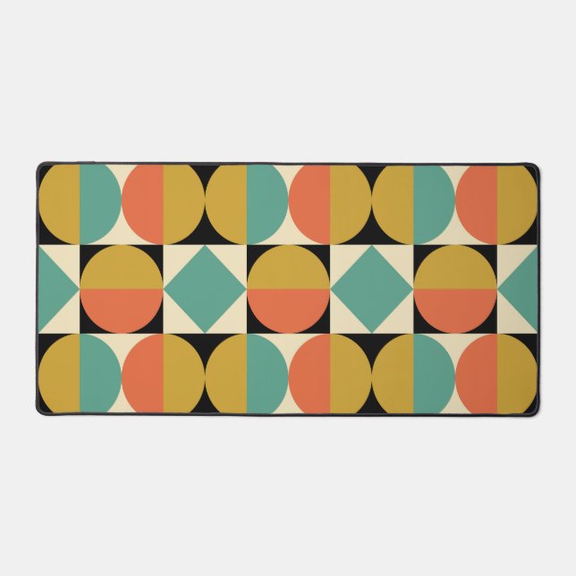 Alfrombrillas De Escritorio Mid Century Modern Geometric Design (Anverso)