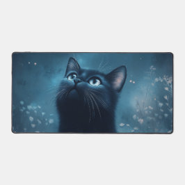 Alfrombrillas De Escritorio Midnight Black Cat Stargazing Night Sky