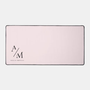 Alfrombrillas De Escritorio Mínimo Pastel Rosa Inicial y Personalizado