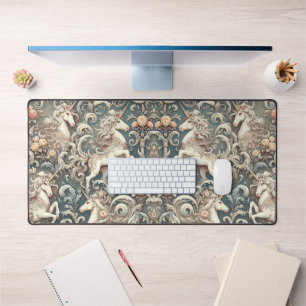 Alfrombrillas De Escritorio Míticas Unicornios Victorianas: Floral encantada