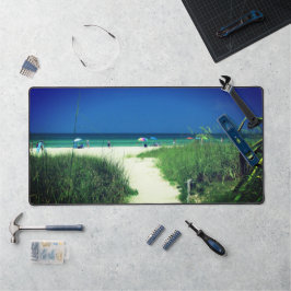Alfrombrillas De Escritorio Mochila de mesa de playa de arena blanca