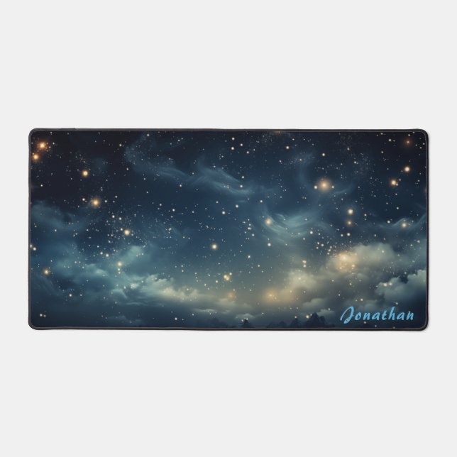 Alfrombrillas De Escritorio Mochila de paisajes nocturnos Starry personalizada (Anverso)