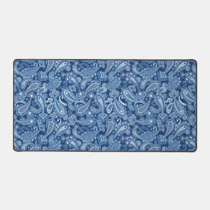 Alfrombrillas De Escritorio Moda de escritorio Blue Paisley