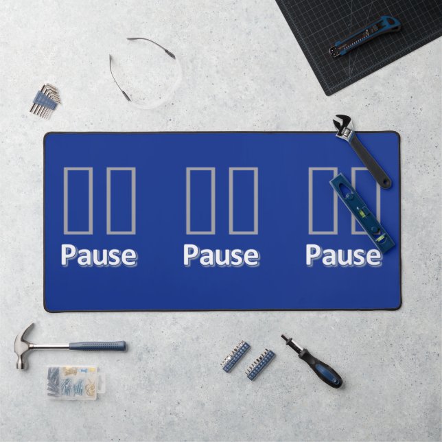 Alfrombrillas De Escritorio Moda de escritorio Pausa Azul (Puesto de trabajo)