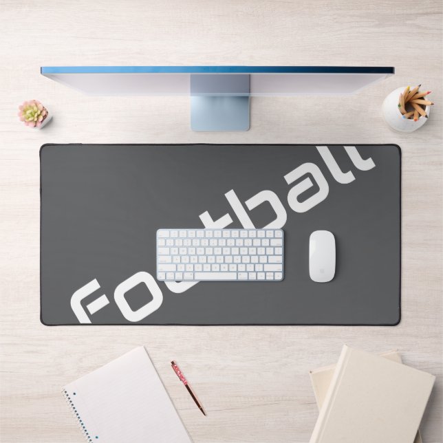 Alfrombrillas De Escritorio Moda DE FÚTBOL Texto Diagonal Blanco Sobre Gris Mo (Oficina 1)