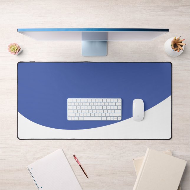 Alfrombrillas De Escritorio Moda Elegante Azul Fluyendo Borde Abajo de Onda Bl (Oficina 1)