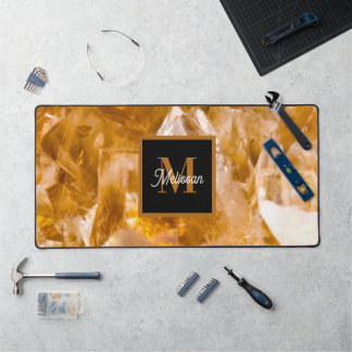 Alfrombrillas De Escritorio Modern Citrine Birthstone Monogram