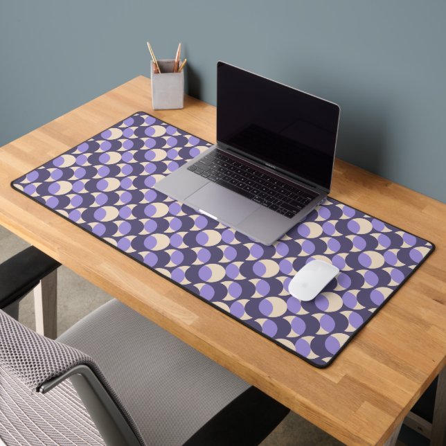 Alfrombrillas De Escritorio Modern Retro Lavender Geometric Desk Mat (Oficina 2)