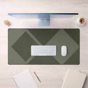 Alfrombrillas De Escritorio Moderna Diamond Moss Green Desk Mat - Personalizab