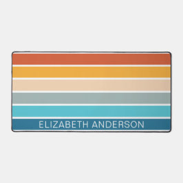 Alfrombrillas De Escritorio Modernas franjas de atardecer retro personalizadas